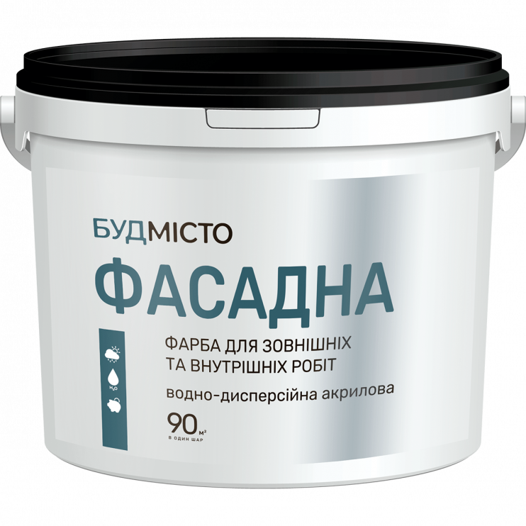 Фарба ФАСАДНА, БУДМІСТО, біла, 7кг